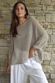 Conrad Grunge Loose Cotton Knit Mocha